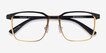 Financier Black Gold MetalEyeglass Frames from EyeBuyDirect, Closed View