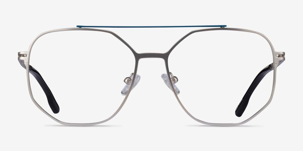 Park Silver Black Métal Montures de lunettes de vue