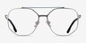 Park Silver Black MetalEyeglass Frames from EyeBuyDirect, Front View