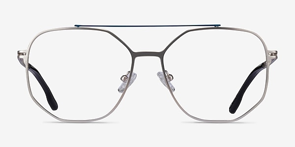 Park Silver Black Metal Eyeglass Frames