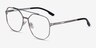 Park Silver Black MetalEyeglass Frames from EyeBuyDirect, Angle View