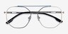 Park Silver Black MetalEyeglass Frames from EyeBuyDirect, Closed View