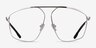 Station Silver MetalEyeglass Frames from EyeBuyDirect, Front View