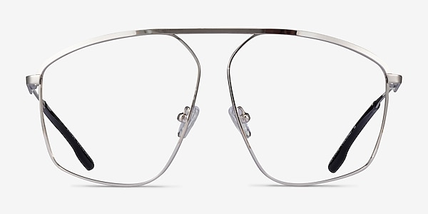 Station Silver Metal Eyeglass Frames