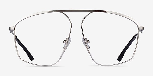 Station Silver Metal Eyeglass Frames