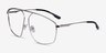 Station Silver MetalEyeglass Frames from EyeBuyDirect, Angle View
