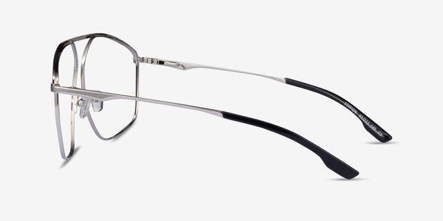 Station Silver MetalEyeglass Frames from EyeBuyDirect, Side View