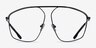 Station Black MetalEyeglass Frames from EyeBuyDirect, Front View
