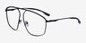 Station Black MetalEyeglass Frames from EyeBuyDirect, Angle View