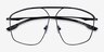Station Black MetalEyeglass Frames from EyeBuyDirect, Closed View