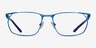 Careerist Blue MetalEyeglass Frames from EyeBuyDirect, Front View