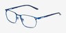 Careerist Blue MetalEyeglass Frames from EyeBuyDirect, Angle View