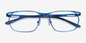 Careerist Blue MetalEyeglass Frames from EyeBuyDirect, Closed View