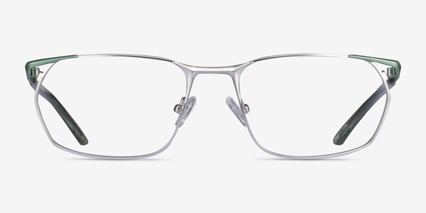 Careerist Silver Green Metal Eyeglass Frames