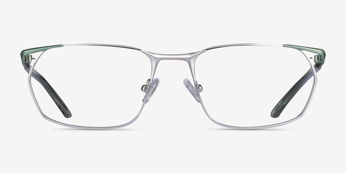 Careerist Silver Green Metal Eyeglass Frames from EyeBuyDirect