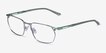 Careerist Silver Green MetalEyeglass Frames from EyeBuyDirect, Angle View