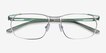 Careerist Silver Green MetalEyeglass Frames from EyeBuyDirect, Closed View