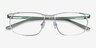 Careerist Silver Green MetalEyeglass Frames from EyeBuyDirect, Closed View