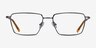 Fifth Gunmetal Yellow MetalEyeglass Frames from EyeBuyDirect, Front View