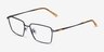 Fifth Gunmetal Yellow MetalEyeglass Frames from EyeBuyDirect, Angle View