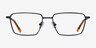 Fifth Black Yellow MetalEyeglass Frames from EyeBuyDirect, Front View