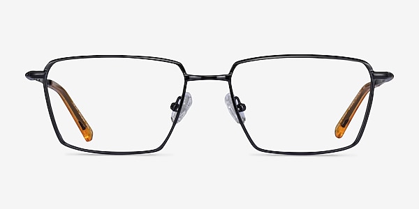 Fifth Black Yellow Metal Eyeglass Frames