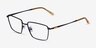 Fifth Black Yellow MetalEyeglass Frames from EyeBuyDirect, Angle View
