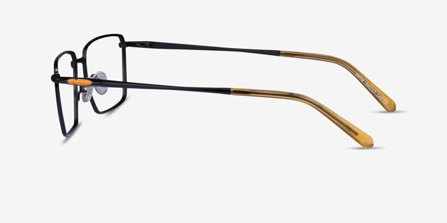 Fifth Black Yellow MetalEyeglass Frames from EyeBuyDirect, Side View