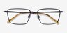 Fifth Black Yellow MetalEyeglass Frames from EyeBuyDirect, Closed View