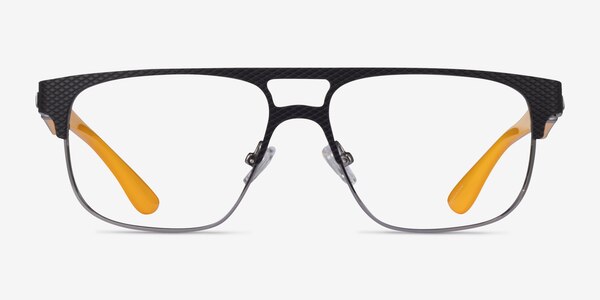 Cab Black Yellow Métal Montures de lunettes de vue
