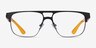Cab Black Yellow MetalEyeglass Frames from EyeBuyDirect, Front View