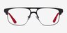 Cab Black Red MetalEyeglass Frames from EyeBuyDirect, Front View