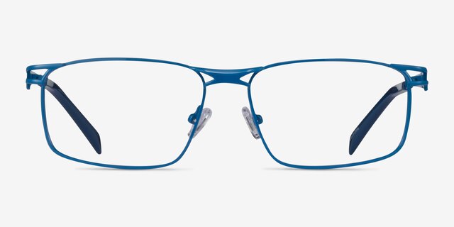 Nexus Blue MetalEyeglass Frames from EyeBuyDirect, Front View