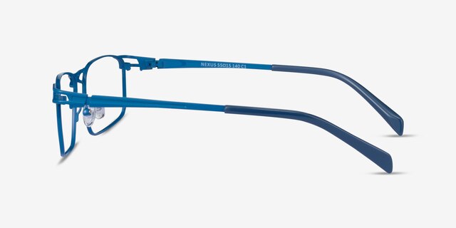 Nexus Blue MetalEyeglass Frames from EyeBuyDirect, Side View