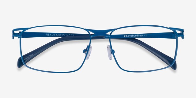 Nexus Blue MetalEyeglass Frames from EyeBuyDirect, Closed View