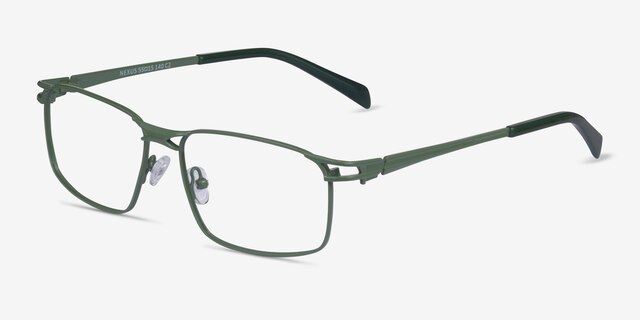 Nexus Green MetalEyeglass Frames from EyeBuyDirect, Angle View
