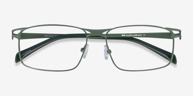 Nexus Green MetalEyeglass Frames from EyeBuyDirect, Closed View