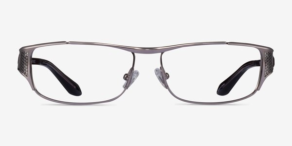 Pro Gunmetal Black Red Métal Montures de lunettes de vue