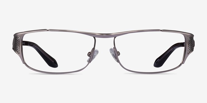Pro Gunmetal Black Red Metal Eyeglass Frames