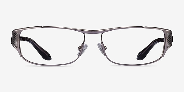 Pro Gunmetal Black Red Metal Eyeglass Frames