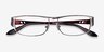 Pro Gunmetal Black Red MetalEyeglass Frames from EyeBuyDirect, Closed View