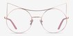 Singapura Rose Gold MetalEyeglass Frames from EyeBuyDirect, Front View