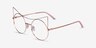 Singapura Rose Gold MetalEyeglass Frames from EyeBuyDirect, Angle View