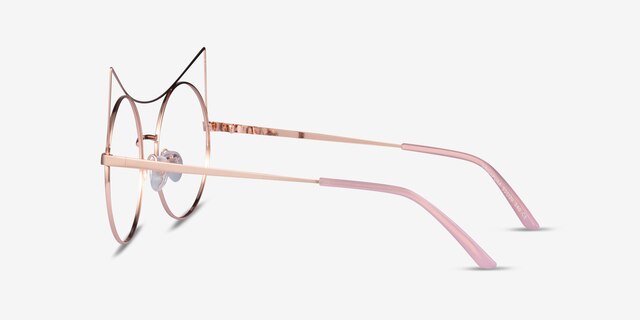 Singapura Rose Gold MetalEyeglass Frames from EyeBuyDirect, Side View