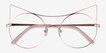 Singapura Rose Gold MetalEyeglass Frames from EyeBuyDirect, Closed View
