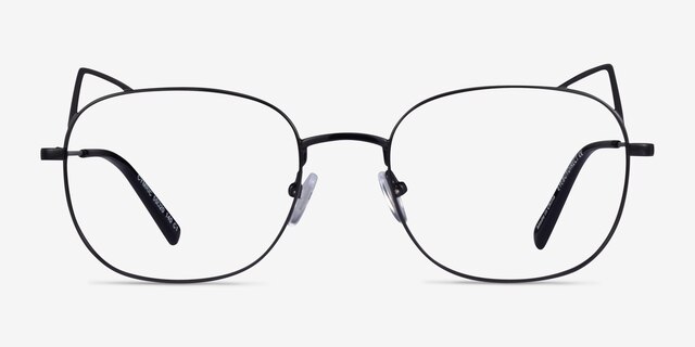 Cymric Black MetalEyeglass Frames from EyeBuyDirect, Front View