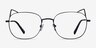 Cymric Black MetalEyeglass Frames from EyeBuyDirect, Front View