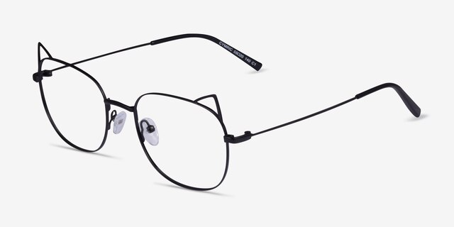 Cymric Black MetalEyeglass Frames from EyeBuyDirect, Angle View