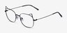 Cymric Black MetalEyeglass Frames from EyeBuyDirect, Angle View