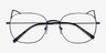 Cymric Black MetalEyeglass Frames from EyeBuyDirect, Closed View